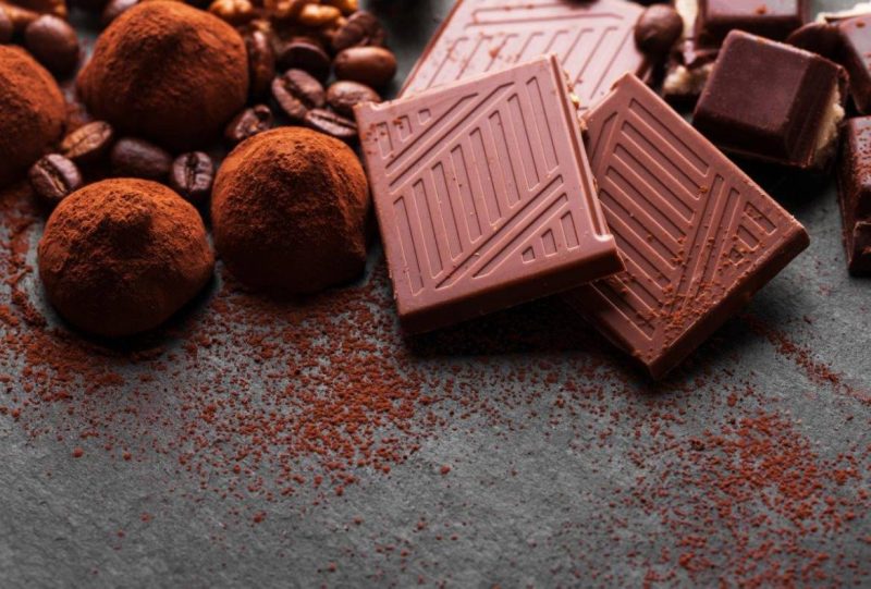 Chocolats : truffes et carrés de chocolat
