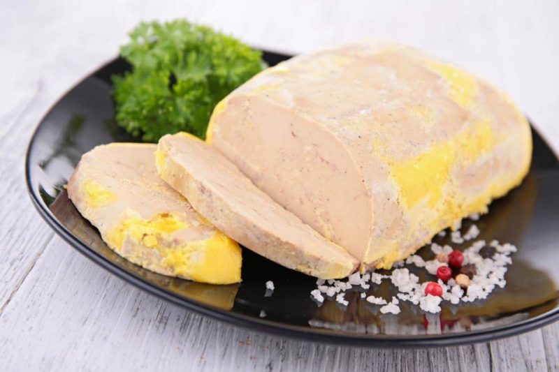 Foie gras coupé en tranches