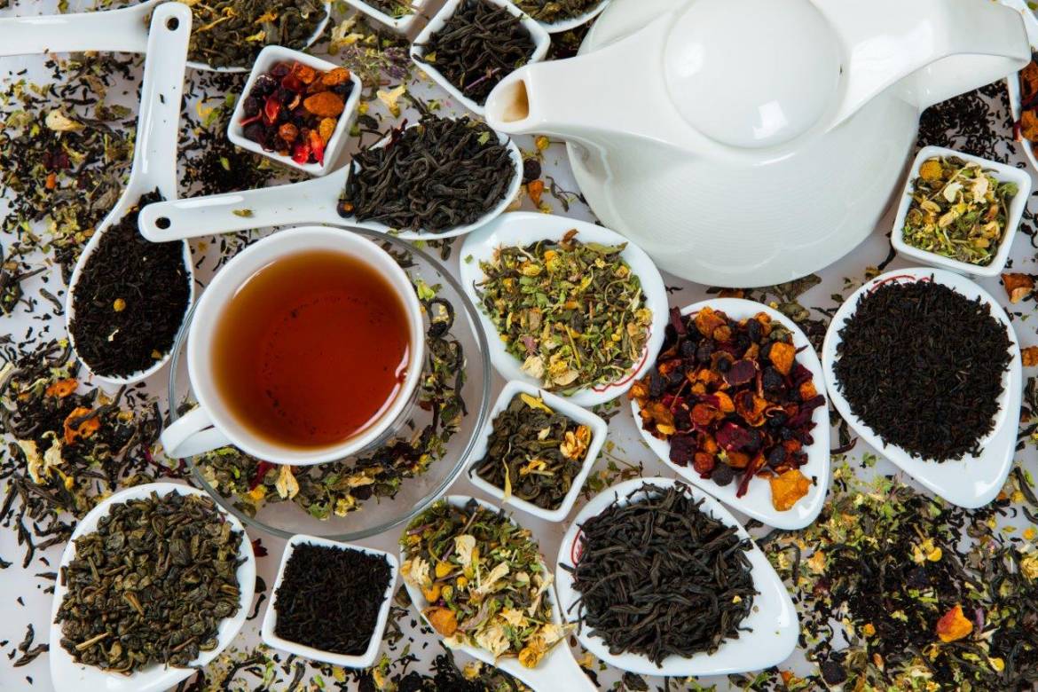 assortiment de différents thés